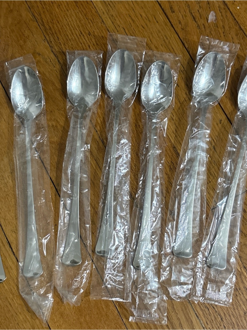 Oneida Wyndham Solid Pattern Stainless Iced Tea Spoons 7.5"L Set Of 7 NEW